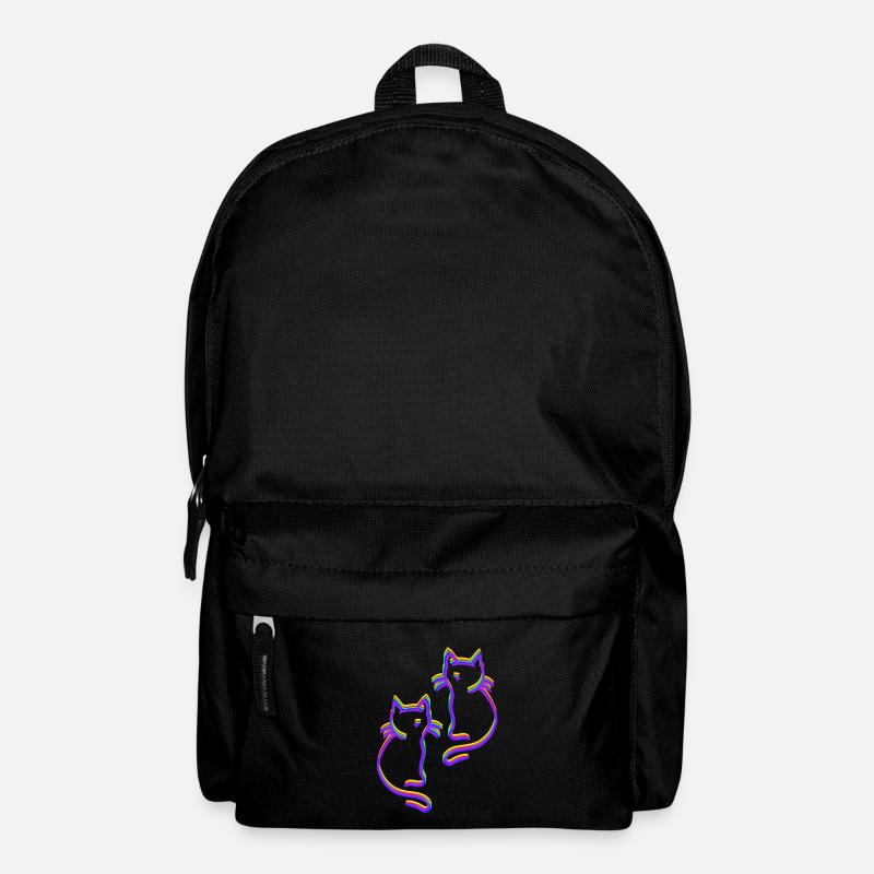 Regenbogen Katzen LGBT - Rucksack - Schwarz