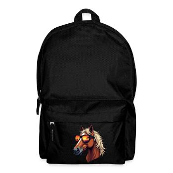 Horse Wearing Sunglasses - Backpack - black - Front