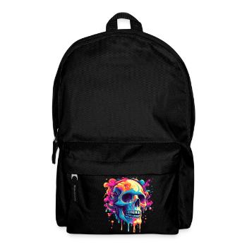 Psychedelic skeleton with vibrant colors - Backpack - black - Front