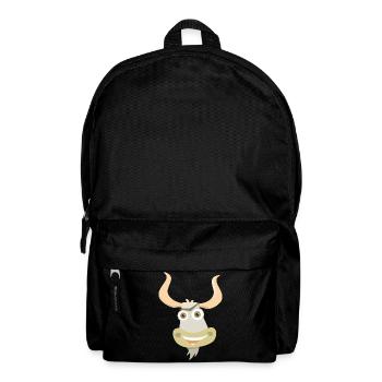 Cheerful illustration of a yak's head - Backpack - black - Front