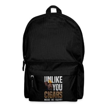 Zigarre Raucher Gentlemen Club Luxus Qualm - Rucksack - Schwarz - Vorne