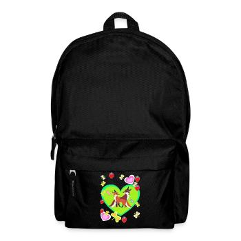 Fox Foxes Forest Animals Retro Child Kids - Backpack - black - Front