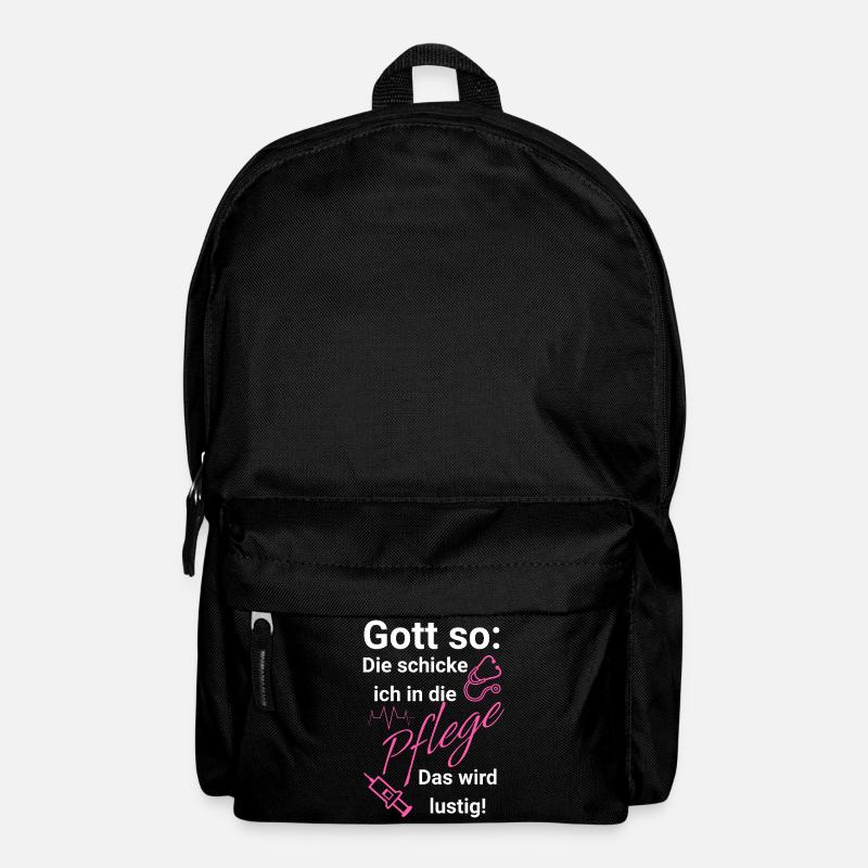 Gott so: Die schicke ich in die Pflege - Rucksack - Schwarz