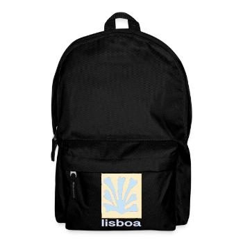 Lisboa Palmenblatt Blau Retro - Rucksack - Schwarz - Vorne