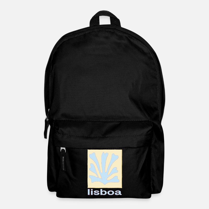 Lisboa Palmenblatt Blau Retro - Rucksack - Schwarz