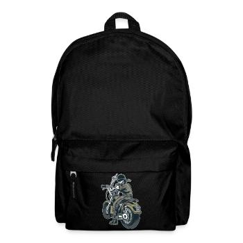 Motorcycle Biker Fuck you Provocation Skeleton - Backpack - black - Front