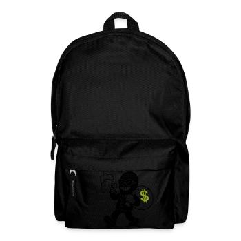 Bank robbers gangsters money - Backpack - black - Front