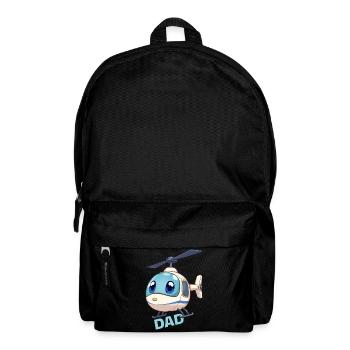 Helikopter Vater Papa Väter Helicopter Eltern Dad - Rucksack - Schwarz - Vorne