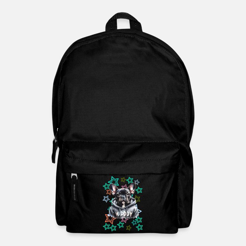 Bouledogue français rétro - Sac à dos - noir