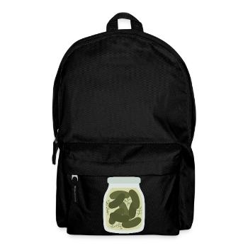 Vintage Gurke Gurke Glas Design - Rucksack - Schwarz - Vorne
