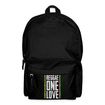 Reggae Love Design with Banner - Backpack - black - Front