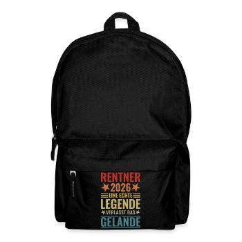 Pensioners 2026 - Real legend leaves the site - Backpack - black - Front