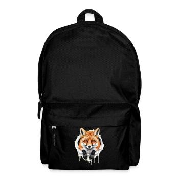 Süßer Fuchs Guckt aus Riss - Gothic Rotfuchs - Rucksack - Schwarz - Vorne