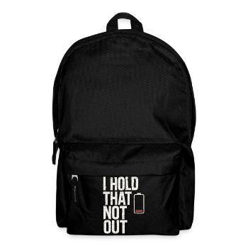 Denglisch Lustig I Hold That Not Out - Rucksack - Schwarz - Vorne