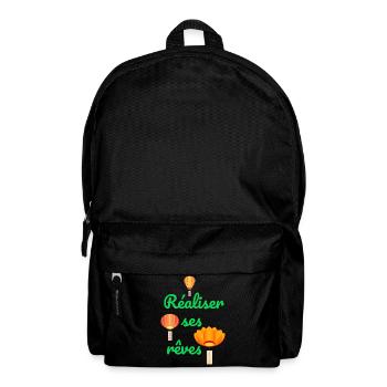 Réaliser ses rêves - Sac à dos - noir - Devant