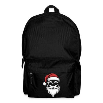 Santa with sunglasses and cap - Backpack - black - Front
