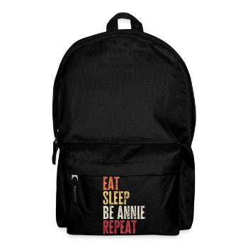 Eat Sleep Be Annie Repeat Retro Name - Backpack - black - Front