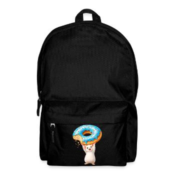 Maus mit Donut – Süßes Cartoon Design - Rucksack - Schwarz - Vorne