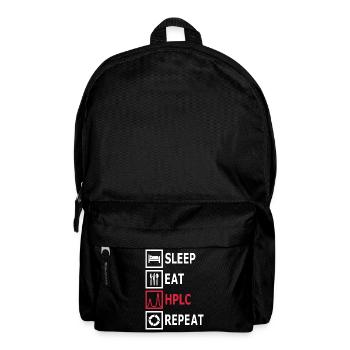 HPLC Performance Chromatography Eat Sleep Repeat - Backpack - black - Front