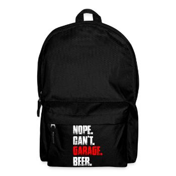 Non, je ne peux pas faire de garage de bière Amoureux de voitures Mécanicien automobile - Sac à dos - noir - Devant