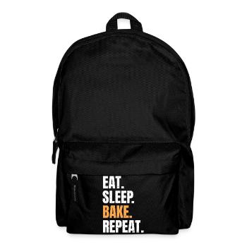 Eat Sleep Bake Repeat Baking Baker Profession Hobby - Backpack - black - Front