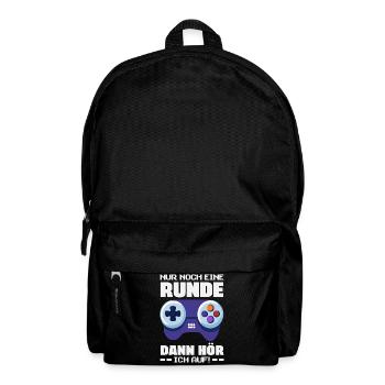 Nur Noch Eine Runde Dann Hör Ich Auf Zocker - Rucksack - Schwarz - Vorne