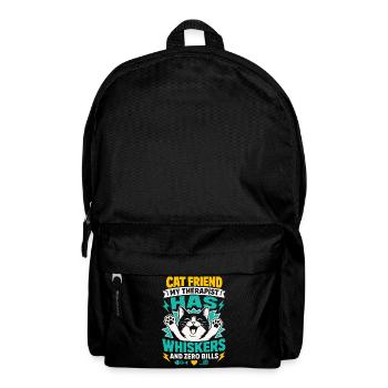 Cat Friend My Therapist Has Whiskers - Backpack - black - Front