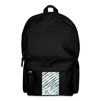 Diagonal turquoise texture - Backpack - black - Front