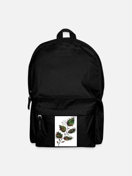 Blätter - Rucksack - Schwarz