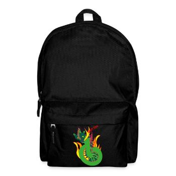 Feuerdrachen "don't fire", Abstraktion - Rucksack - Schwarz - Vorne