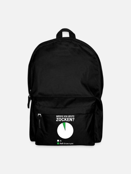 Lustiger Spruch Zocken Gamer - Rucksack - Schwarz