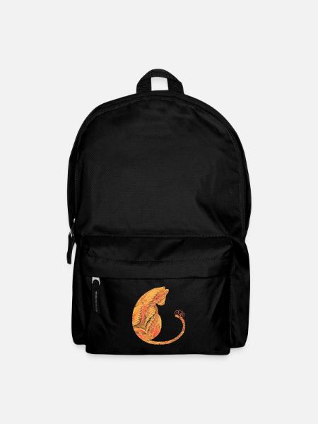 katze mit fahrrad e 118 - Rucksack - Schwarz