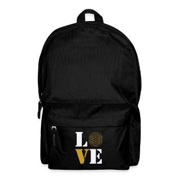 Love flower of life - Backpack - black - Front