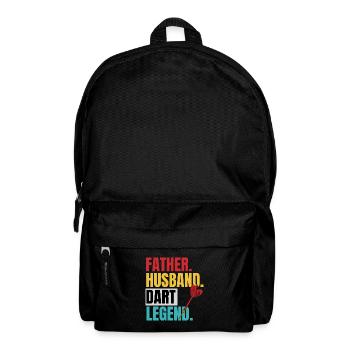 Dad Man Dart Arrow Gift - Backpack - black - Front