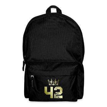 42 Zahl Krone - Rucksack - Schwarz - Vorne