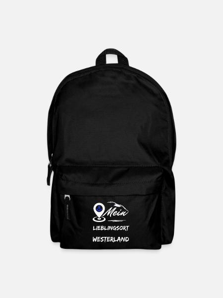 Westerland mein Lieblingsort-Lieblingsinsel Sylt - Rucksack - Schwarz