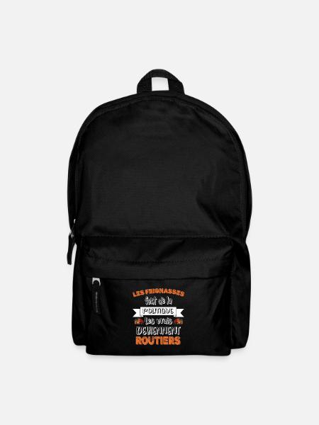 Feignasses chauffeur routiers humoristique camion - Sac à dos - noir