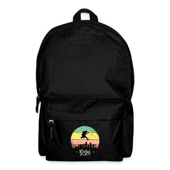 Guitar Vintage Music Retro Sunset - Backpack - black - Front
