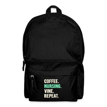 Krankenschwester Frühschicht-Kaffee OP Pflege - Rucksack - Schwarz - Vorne