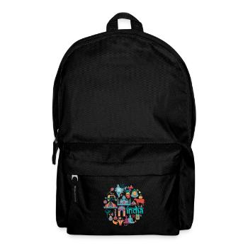 Indien - Rucksack - Schwarz - Vorne