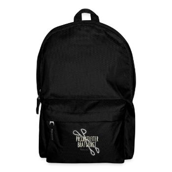 Grill T-Shirt Projektleiter Bratwurst Grillzange - Rucksack - Schwarz - Vorne