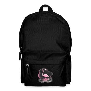Flamingo Galaxy Space Idée cadeau Rose Trendy - Sac à dos - noir - Devant