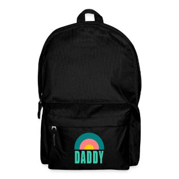 DADDY. DAD. PAPA. FÊTE DES PÈRES. BONNE FÊTE PAPA. - Sac à dos - noir - Devant