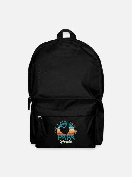 papa poule cadeau fête des pères - Sac à dos - noir