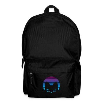 Cat Vaporwave Vintage Retro 80s - Backpack - black - Front