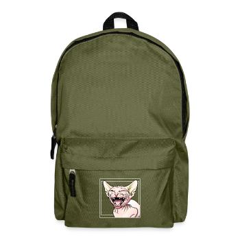 Sphynx Cat - Backpack - olive green - Front
