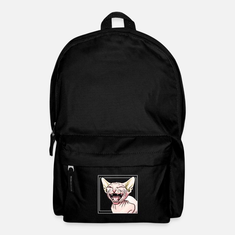 Sphynx-Katze lacht - Rucksack - Schwarz