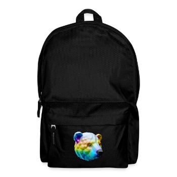 Colorful Polygon Bear - Backpack - black - Front