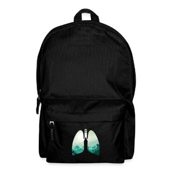 Green nature forest landscape lungs - Backpack - black - Front