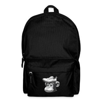 Affe mit Schuh-Hut - Rucksack - Schwarz - Vorne